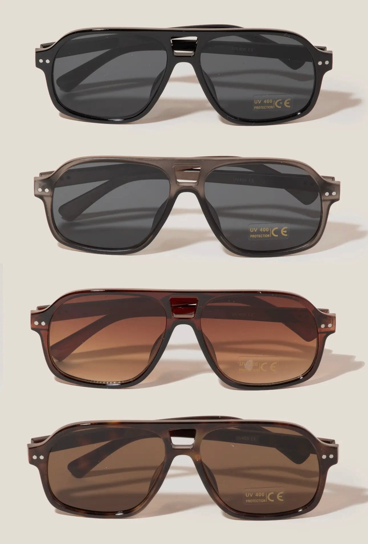 Kennedy Straight Aviator Sunglasses (4 colors)