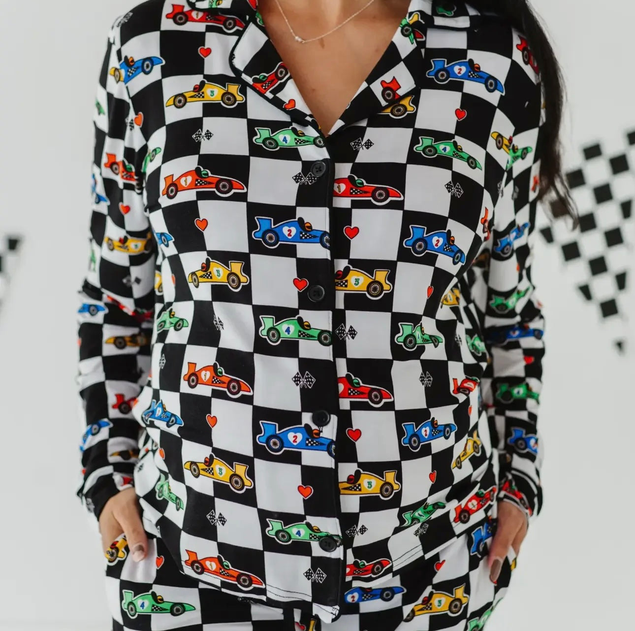 Racecar Hearts PJ’s (Infant, Toddler, & Women’s)