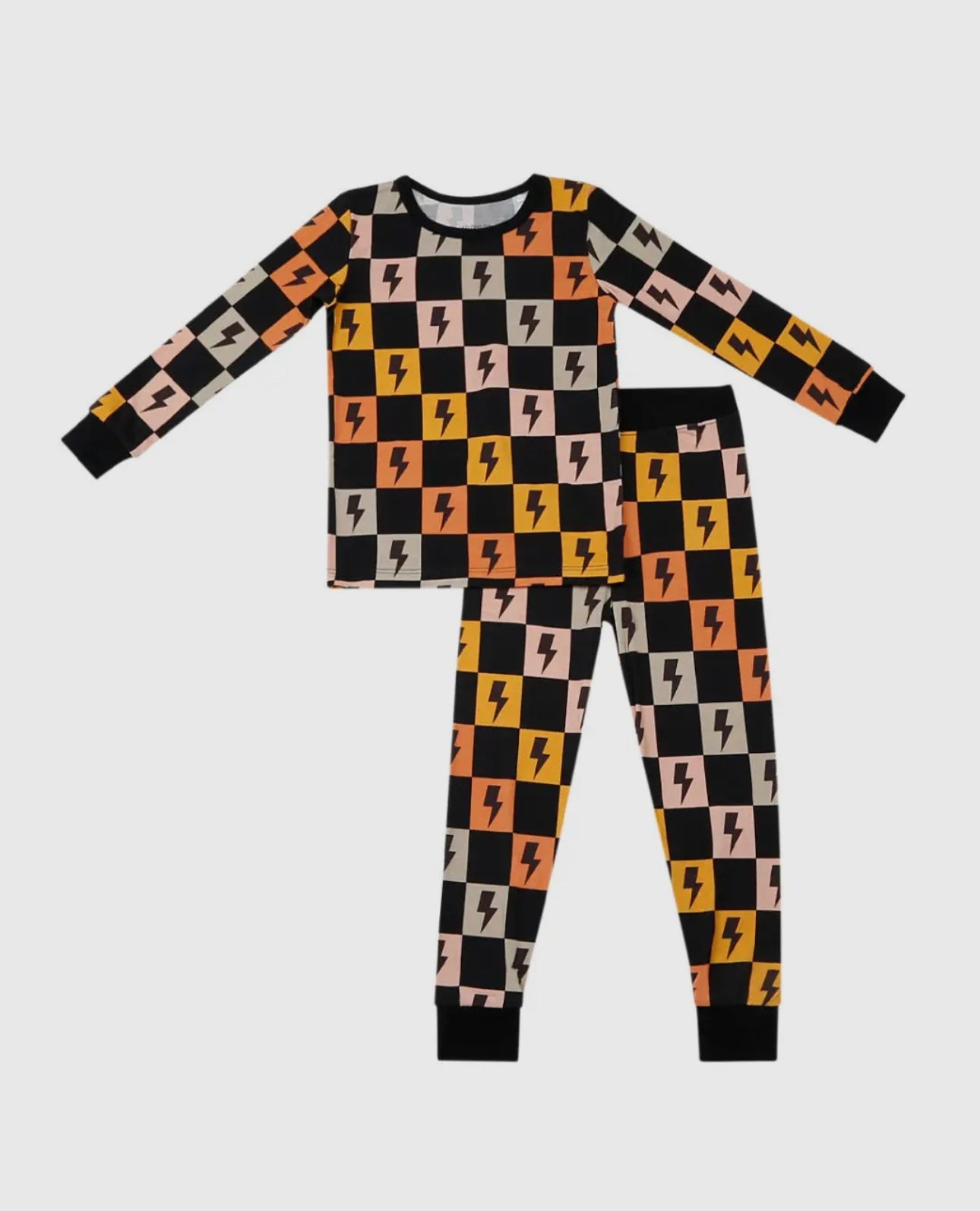 Kids Bamboo PJ's - Colorful Checks & Bolts