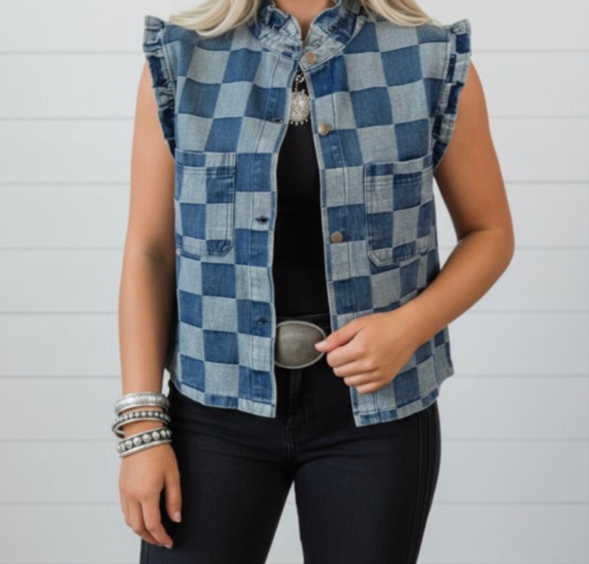 Beau Blue Denim vest