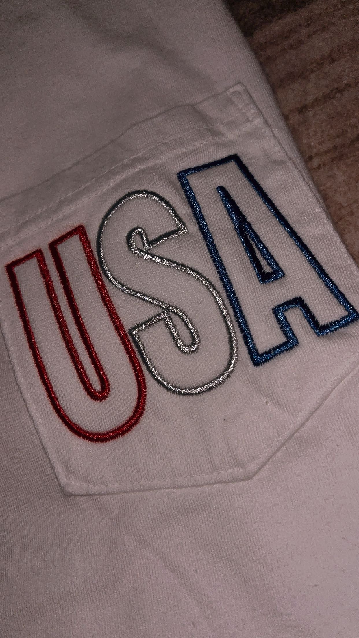 USA embroidered pocket tee