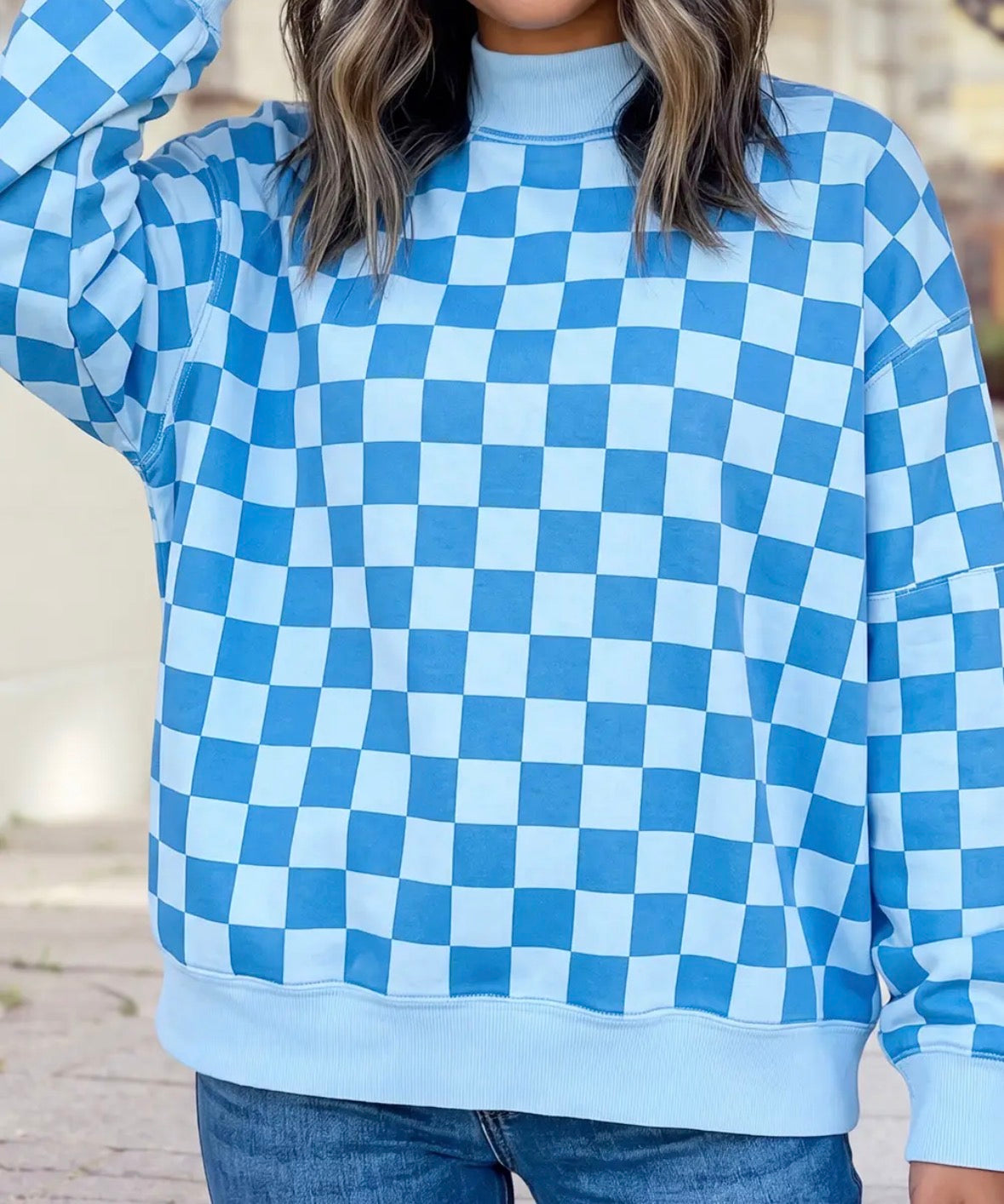 Gameday/Checkered Reversible Mockneck