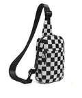Black Checked Sling Bag