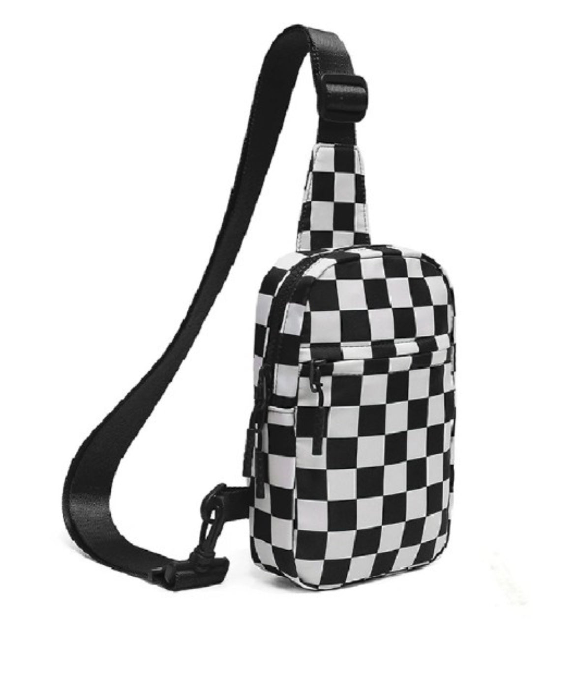 Black Checked Sling Bag