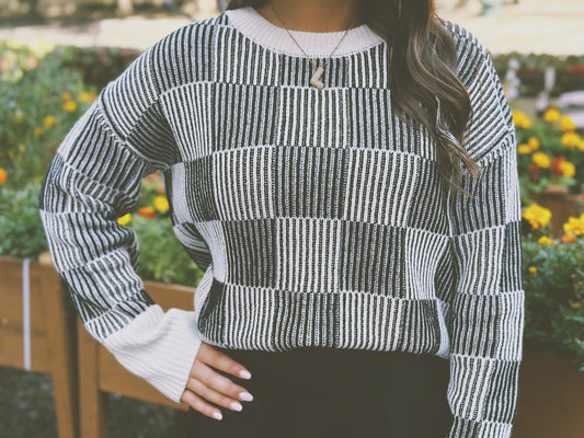 Classy Checked Sweater