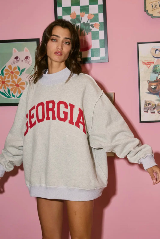 Reversible Mock Neck Sweatshirt -Georgia/GA