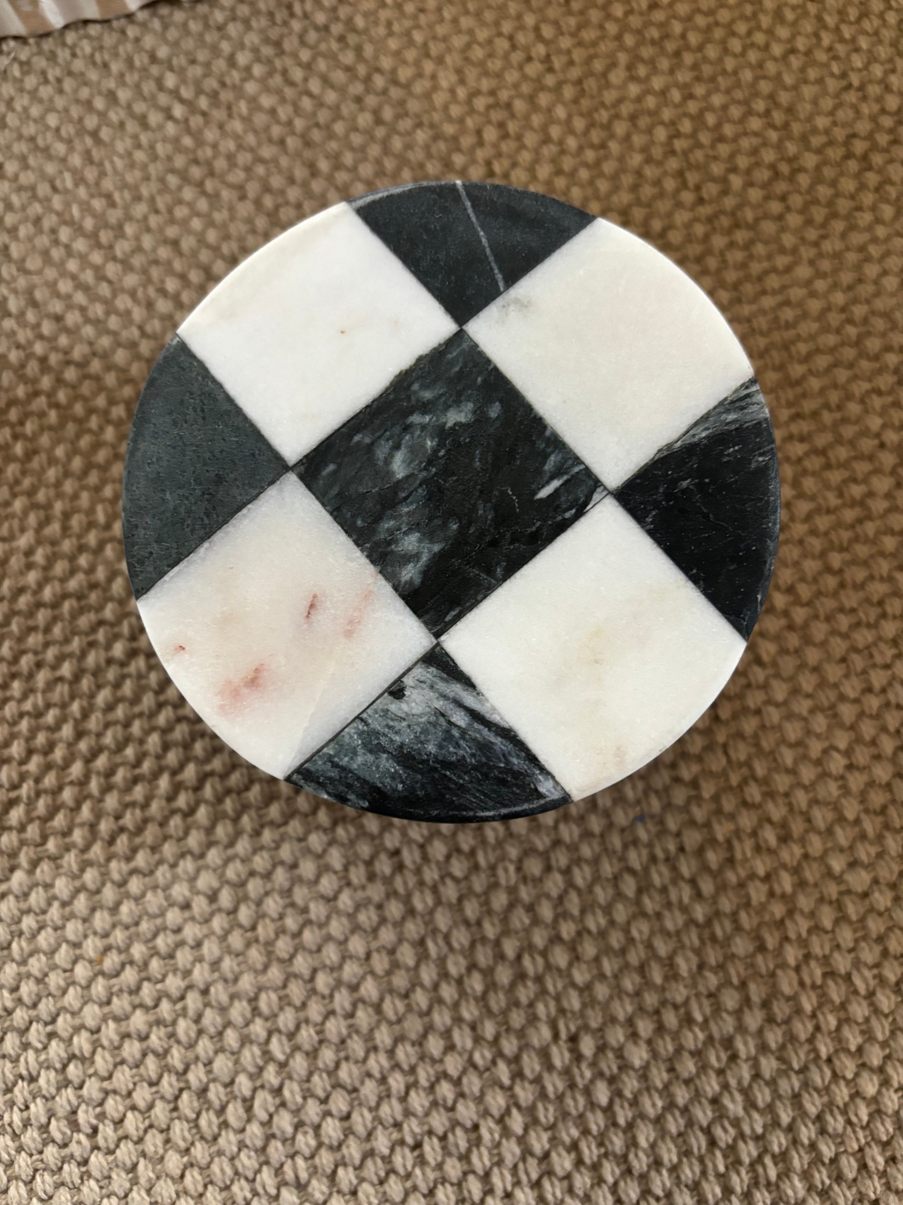 Stone Circle checked coasters