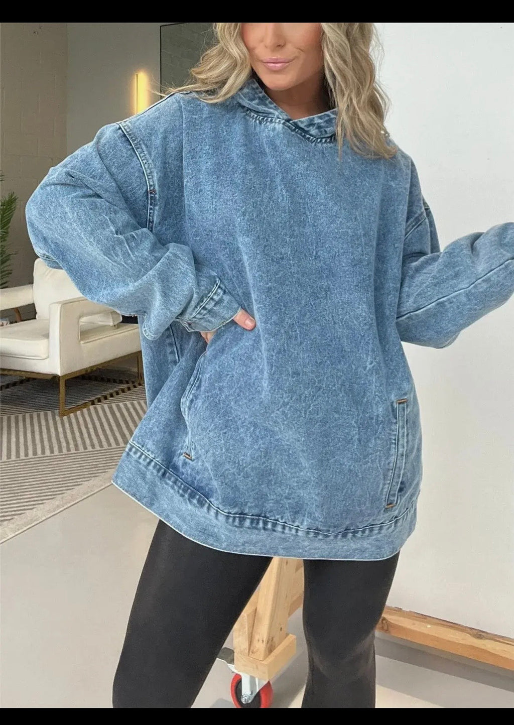 Hooded Jean pullovers