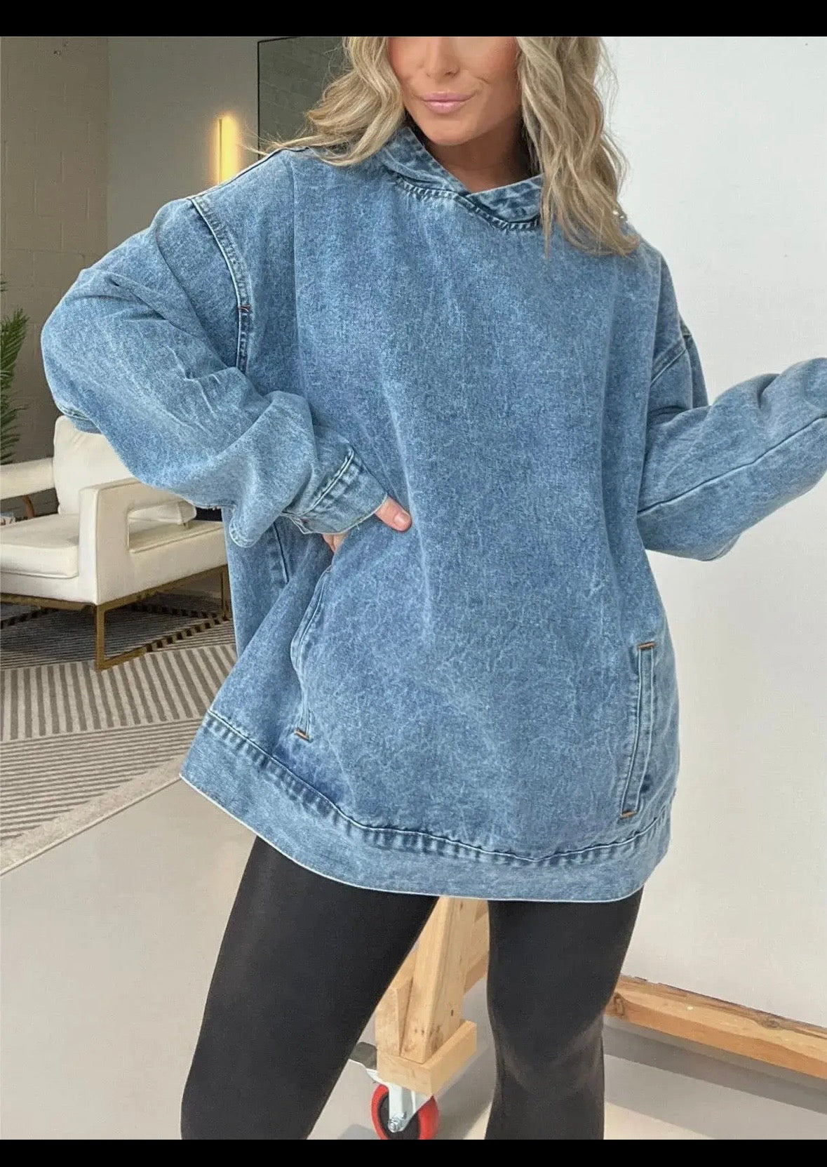 Hooded Jean pullovers
