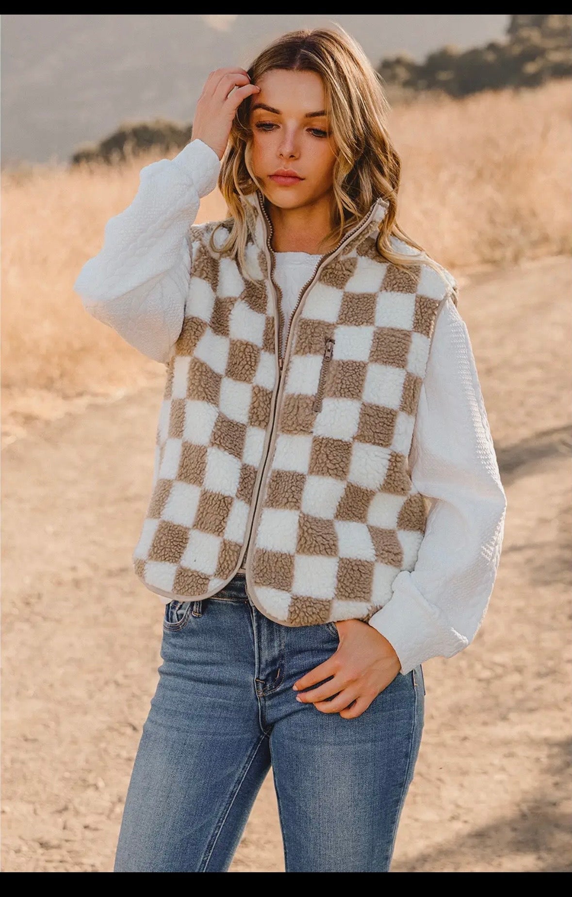 Checked Vest