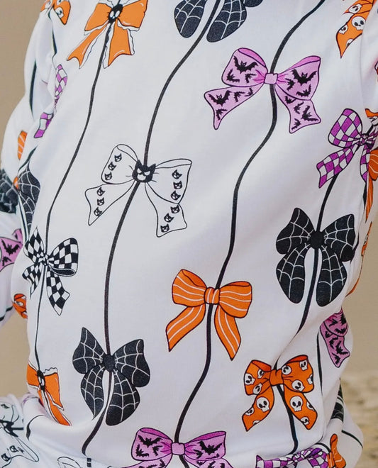 Kids Bamboo PJ's - Spooky Bows