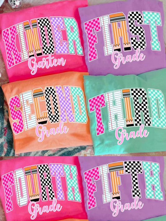Girls Back to School Checkered Shirt